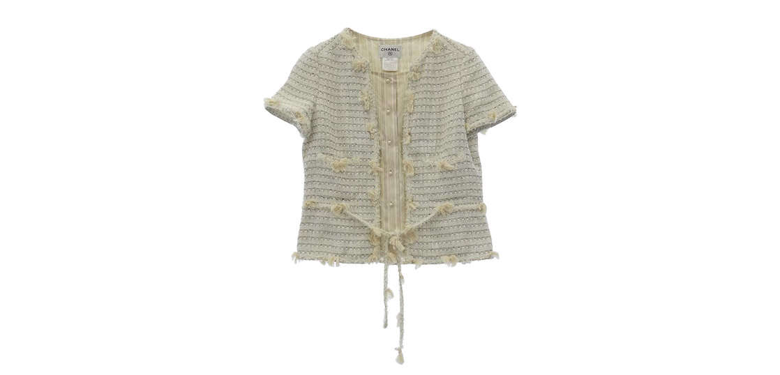 シャネル P24960W03484 05C Collarless Single Breasted Tweed Jacket 買取実績