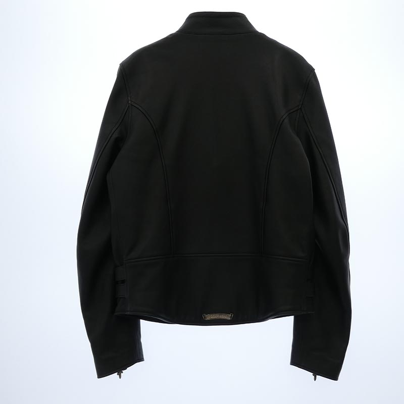 クロムハーツ（原本無） 純正ガーメントケース付属 クロスボールボタン ダガージップ スクロールラベル ガンスリンガー レザー セミダブルライダース ジャケット 買取実績 画像