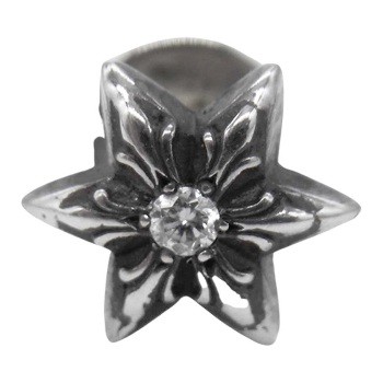 クロムハーツ スター スタッド ピアス ダイヤモンド シルバー系画像