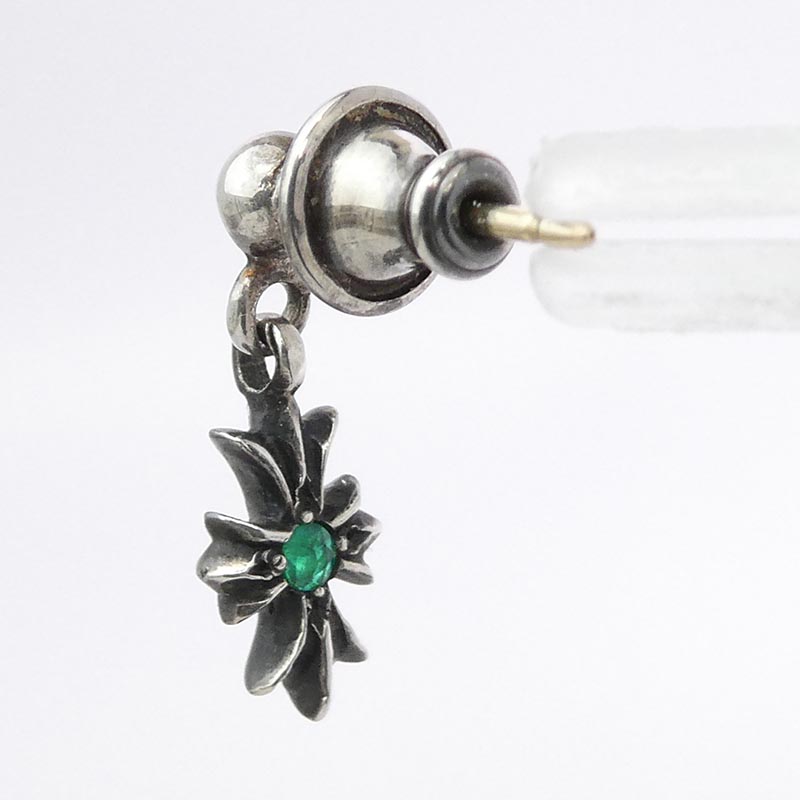 クロムハーツ（原本無） TNY E CH PLS タイニーECHプラスドロップ アフターエメラルド ピアス 買取実績 画像