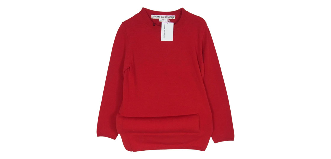 コムデギャルソン 25AW GP-N014 本ライン 白タグ 中綿入り 変形デザイン ニット セーター 買取実績