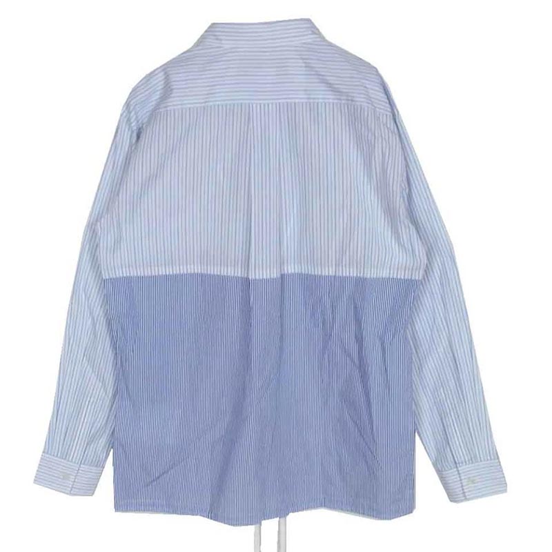 コムデギャルソンオムドゥ 25AW DP-B037-051 ドローコード ストライプ切替 長袖 シャツ 買取実績 画像