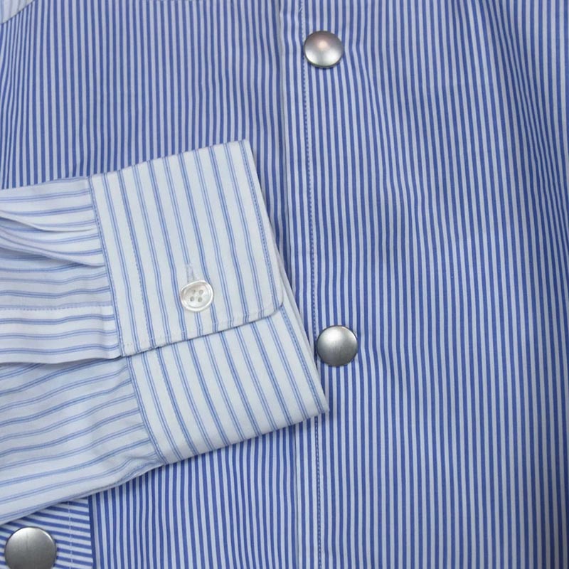 コムデギャルソンオムドゥ 25AW DP-B037-051 ドローコード ストライプ切替 長袖 シャツ 買取実績 画像