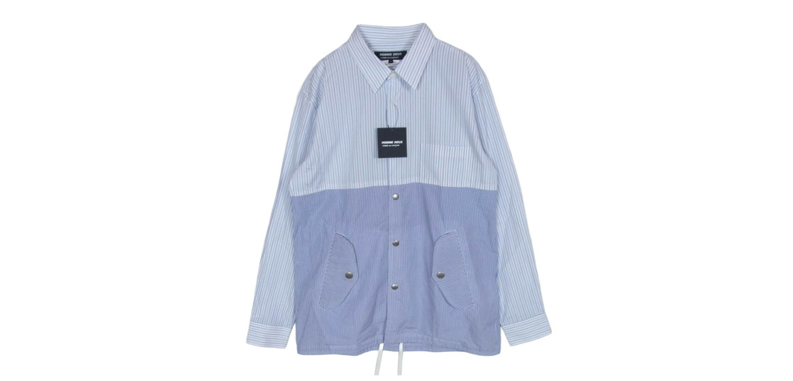 コムデギャルソンオムドゥ 25AW DP-B037-051 ドローコード ストライプ切替 長袖 シャツ 買取実績