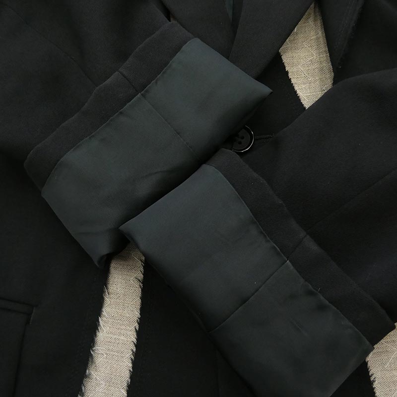 コムデギャルソンオムプリュス 23SS PK-J050 ANOTHER KIND OF PUNK期 Tailored Jacket フロント二重 レイヤードデザイン 裾切りっぱなし加工 テーラードジャケット 買取実績 画像