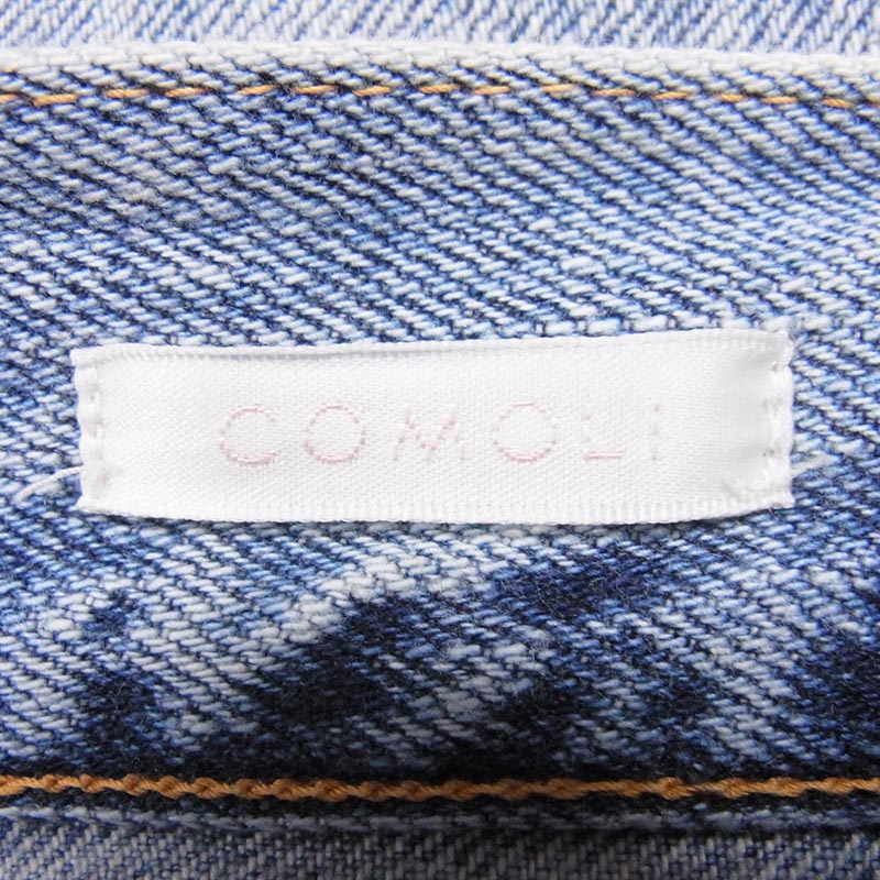 コモリ 23SS X01-03004 BLEACH DENIM ブリーチ 5P デニムパンツ 買取実績 画像