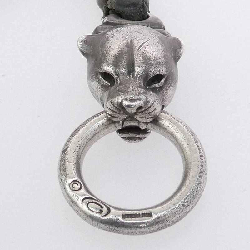 ガボール Gaboratory ガボラトリー マリア ギャランティ付属 スカルオンクロスオーバルクラウンキーパー 2パンサーヘッド 11スカル ブレイデッドレザー ウォレットチェーン 買取実績 画像