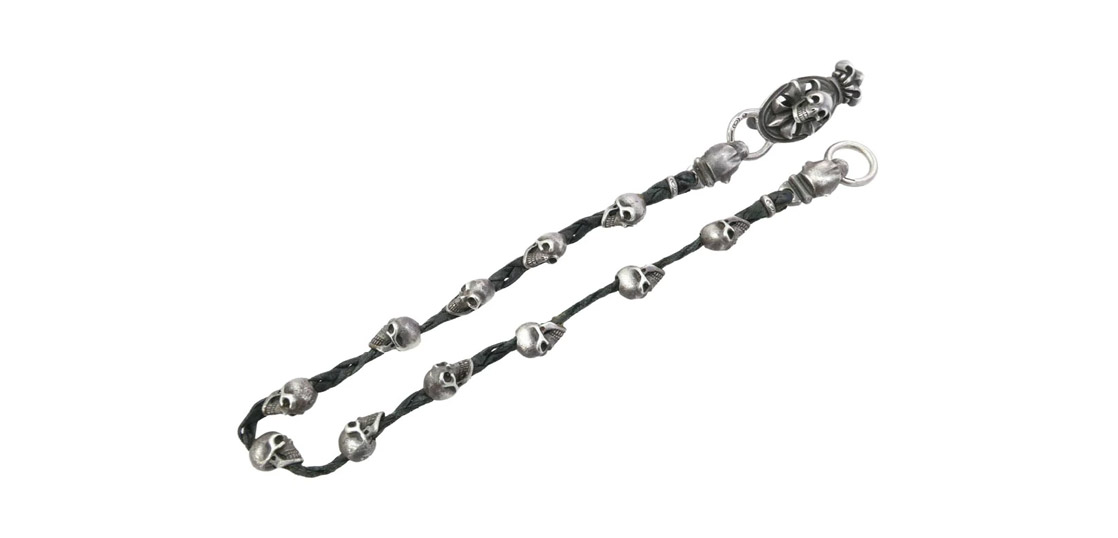 ガボール Gaboratory ガボラトリー マリア ギャランティ付属 スカルオンクロスオーバルクラウンキーパー 2パンサーヘッド 11スカル ブレイデッドレザー ウォレットチェーン 買取実績