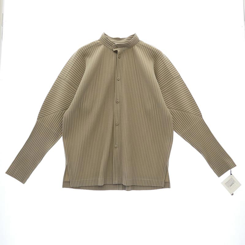 オム プリッセ イッセイミヤケ HP43-JJ111-43 プリーツ加工 バンドカラー スタンドカラー 長袖 シャツ 買取実績