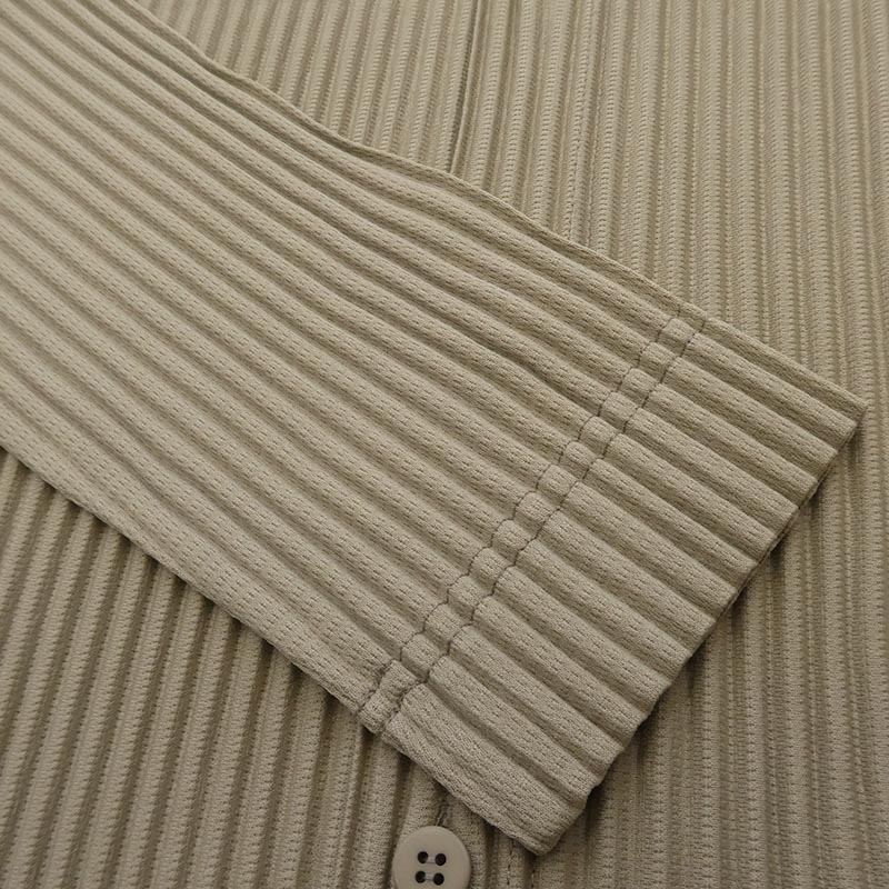 オム プリッセ イッセイミヤケ HP43-JJ111-43 プリーツ加工 バンドカラー スタンドカラー 長袖 シャツ 買取実績 画像