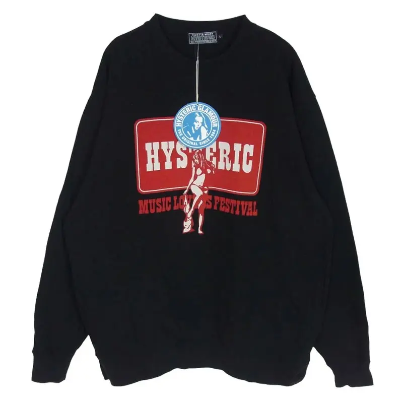 ヒステリックグラマー 26SS 02261CL05 MUSIC LOVERS FESTIVAL クルー