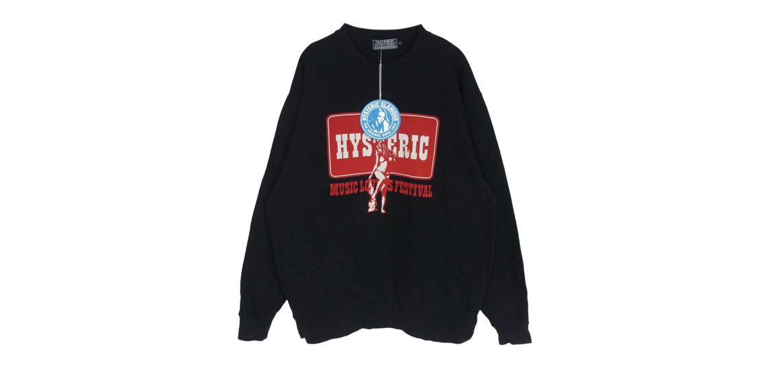 ヒステリックグラマー 26SS 02261CL05 MUSIC LOVERS FESTIVAL クルーネック 長袖 Tシャツ 買取実績