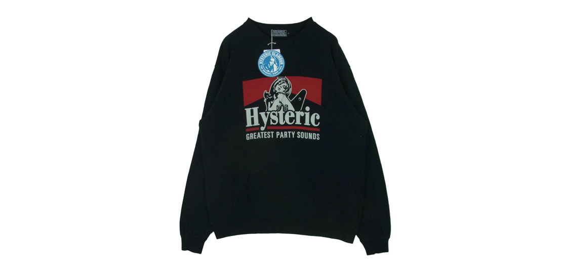 ヒステリックグラマー 26SS 02261CS05 GREATEST PARTY SOUNDS クルーネック 長袖 スウェット トレーナー 買取実績