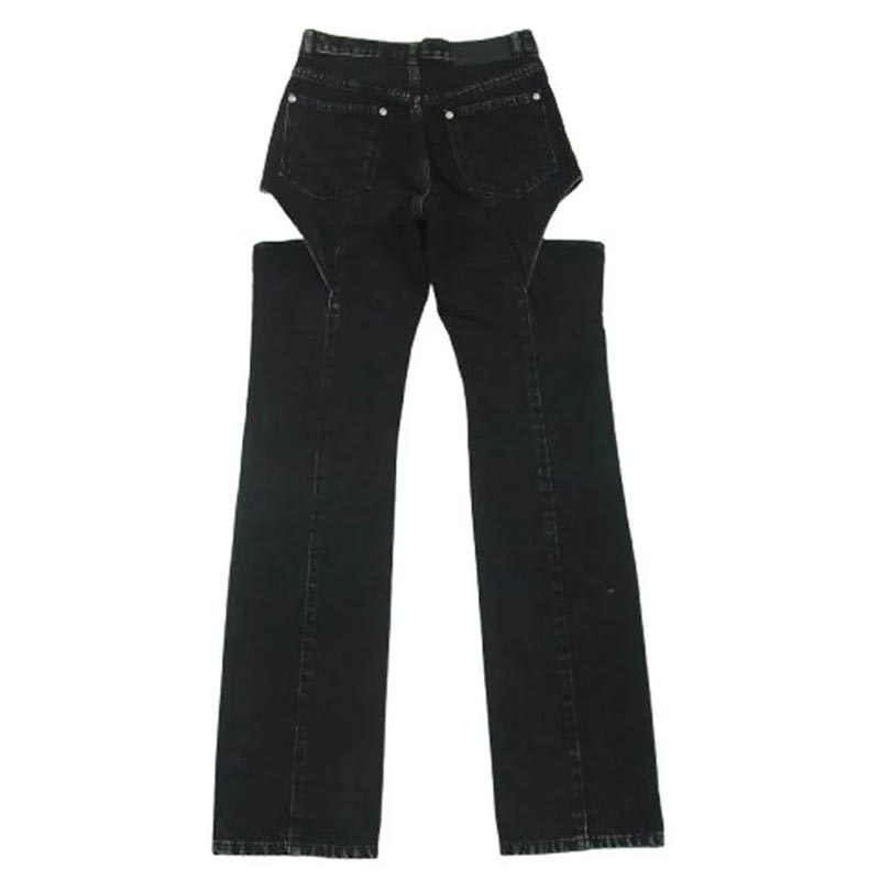 ジョンローレンスサリバン 20C022-0323-36 WASHED DENIM HOLLOWED OUT DENIM PANTS カットアウト ウォッシュド デニム パンツ 買取実績 画像