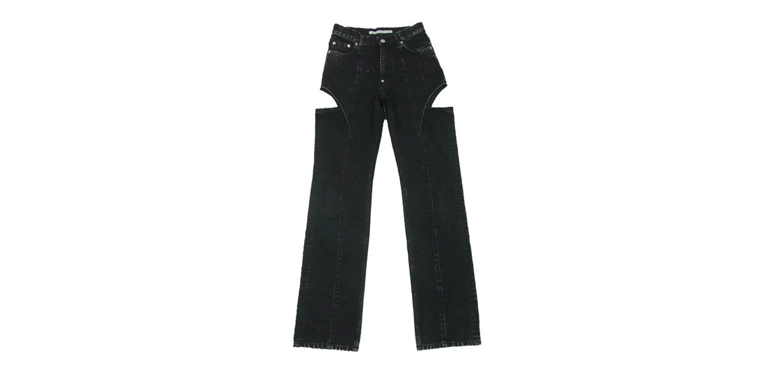 ジョンローレンスサリバン 20C022-0323-36 WASHED DENIM HOLLOWED OUT DENIM PANTS 買取実績