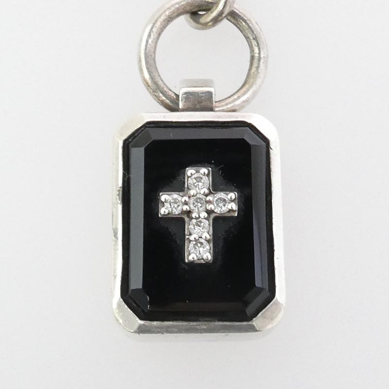 ジャスティンデイビス SNJ115 EMINEM エミネム オニキス クロス ダイヤモンド ネックレス 40cm 買取実績 画像