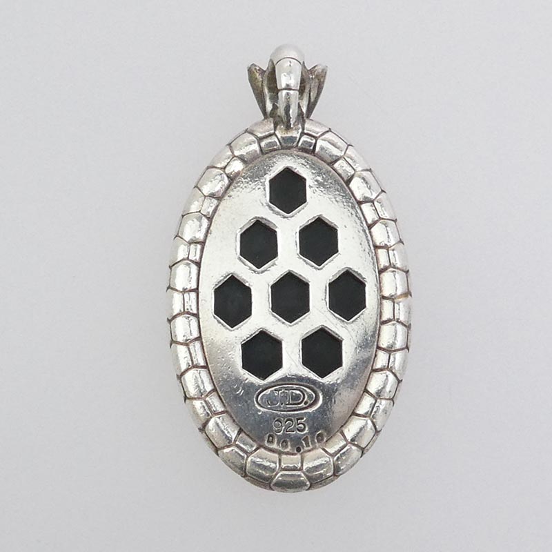 ジャスティンデイビス SPJ106 クイーンビー オニキス PAVEダイヤモンド オーバル ペンダントトップ 買取実績 画像