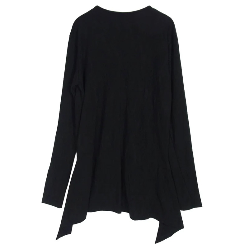 キリュウキリュウ KU-HT18-151 Python JQD Flare Frill T-Shirt ジャガード フレア フリル Tシャツ ブラック系 買取実績 画像