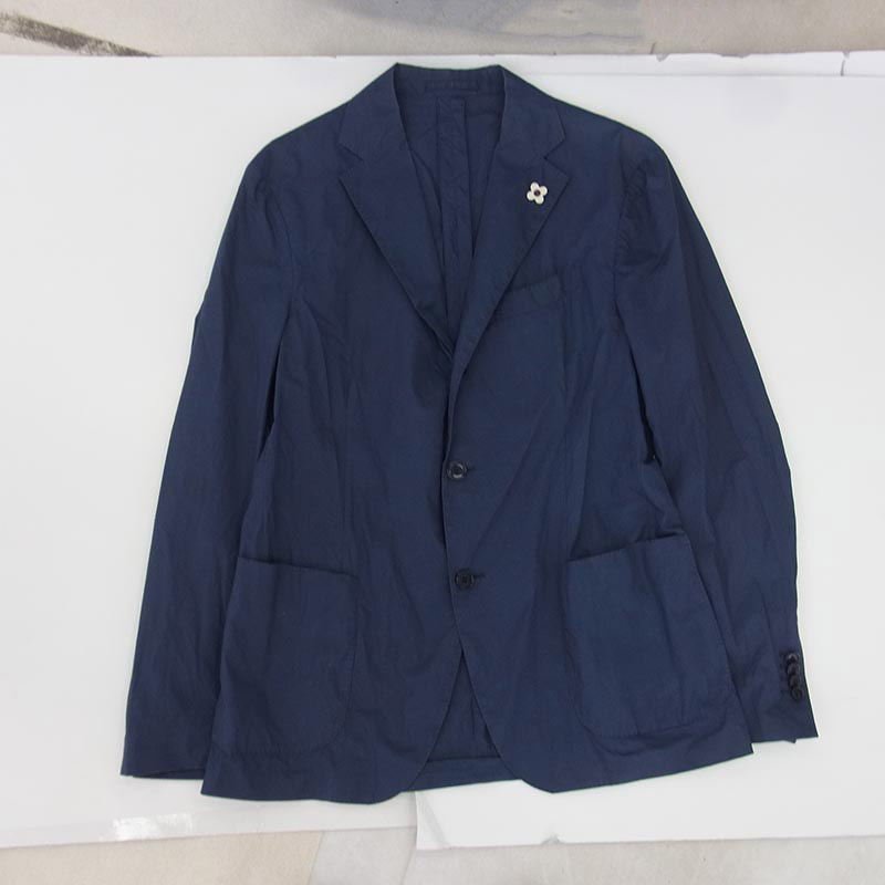 ラルディーニ BO-412 イタリア製 ブートニエール付 3Bジャケット パンツ セットアップ スーツ ロゴ入りハンガー付 買取実績 画像