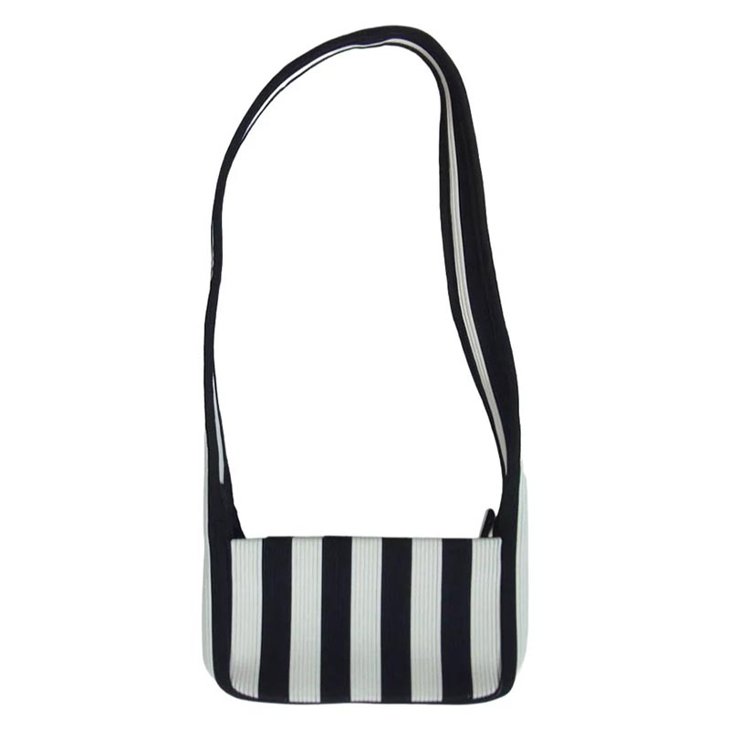 マリメッコ 94146 ニット ストライプ ロゴ刺繍 ショルダー バッグ 買取実績 画像