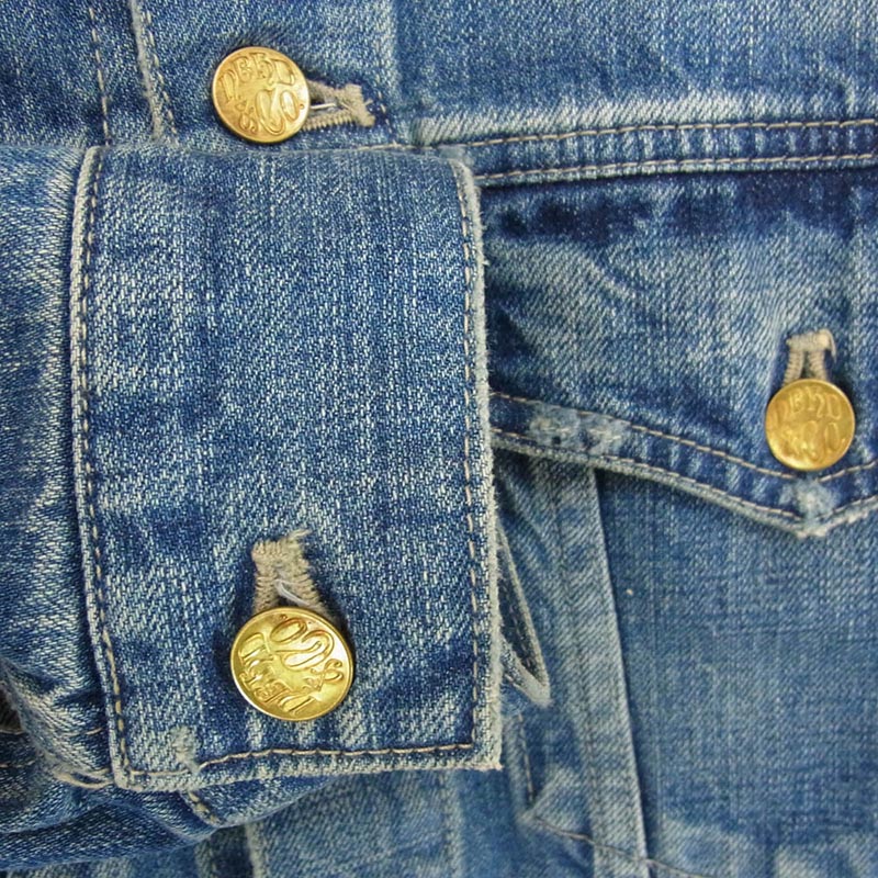 ネイバーフッド 16SS 161NYNH-JKM02 SAVAGE STOCKMAN DENIM JACKET ダメージ加工 ボタンダウン サベージ ストックマン デニム ジャケット 買取実績 画像