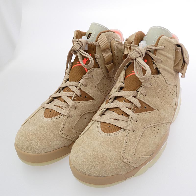 ナイキ DH0690-200 【フェイクバスターズ鑑定済】×Travis Scott Air Jordan 6 British Khakiトラヴィススコット エアジョーダン6 ブリティッシュ カーキ ハイカット スニーカー 買取実績 画像