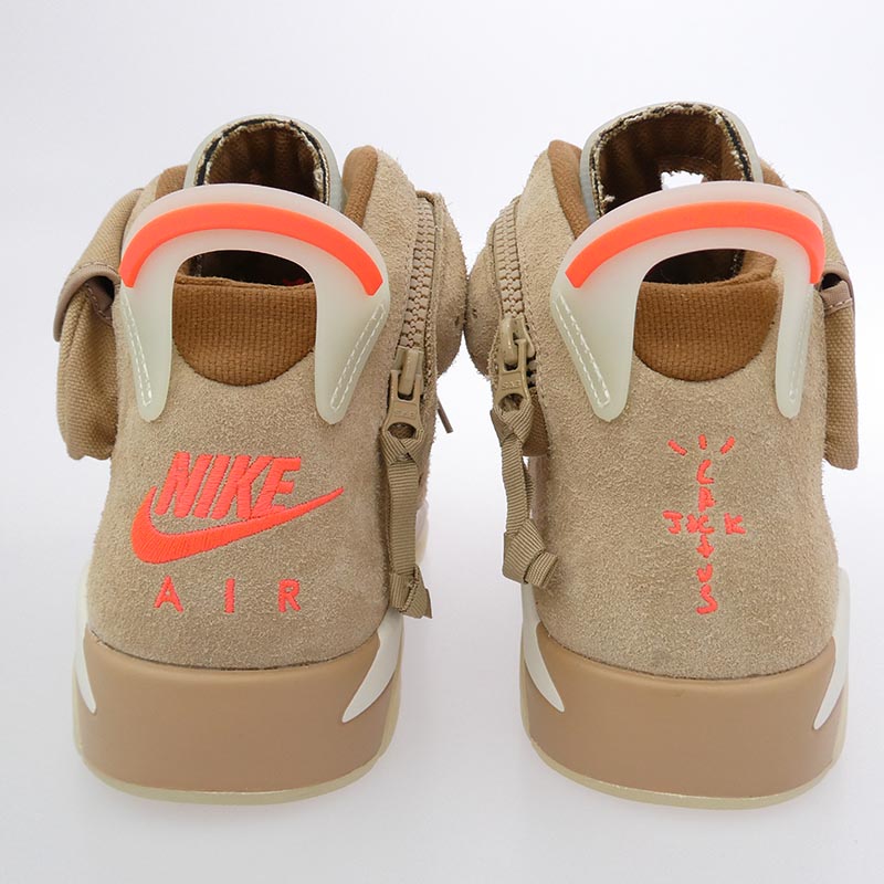 ナイキ DH0690-200 【フェイクバスターズ鑑定済】×Travis Scott Air Jordan 6 British Khakiトラヴィススコット エアジョーダン6 ブリティッシュ カーキ ハイカット スニーカー 買取実績 画像