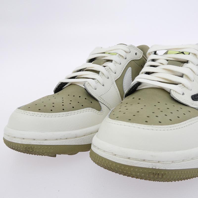 ナイキ ジョーダン FZ3124-200 × Travis Scott Air Jordan 1 Low Golf NRG Neutral Olive トラヴィススコット AJ1 エアジョーダン ロー ゴルフ スニーカー FB鑑定済 買取実績 画像