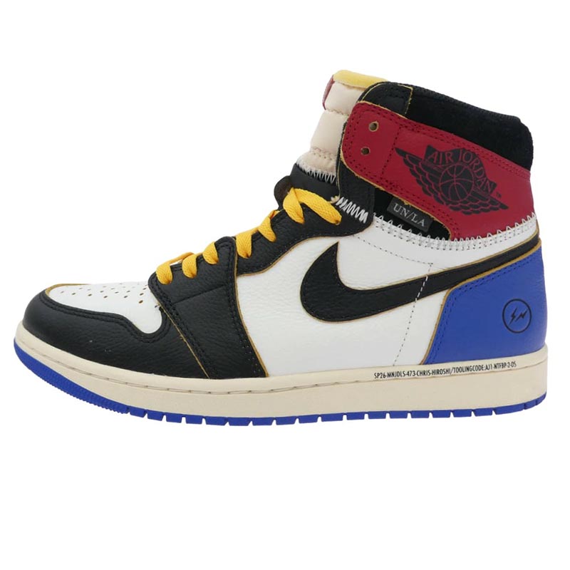 ナイキ エアジョーダン IO7847-002 × fragment design × UNION フラグメントデザイン ユニオン Air Jordan 1 High OG Black and Varsity Red 買取実績