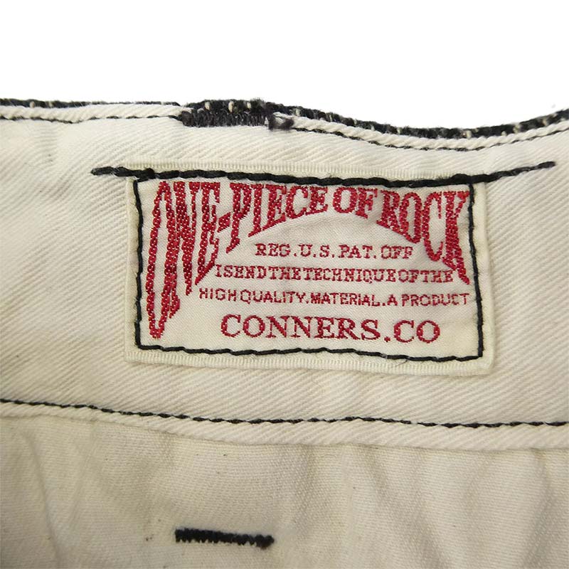 ワンピースオブロック ボタンフライ 素材切替 ビーチクロス ストレートパンツ ブラック系 オフホワイト系 インディゴブルー系 買取実績 画像