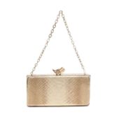 Roberto Cavalli Python Embossed Leather Clutch Bag / ロベルト カヴァリ パイソン エンボスド レザー クラッチバッグ 画像