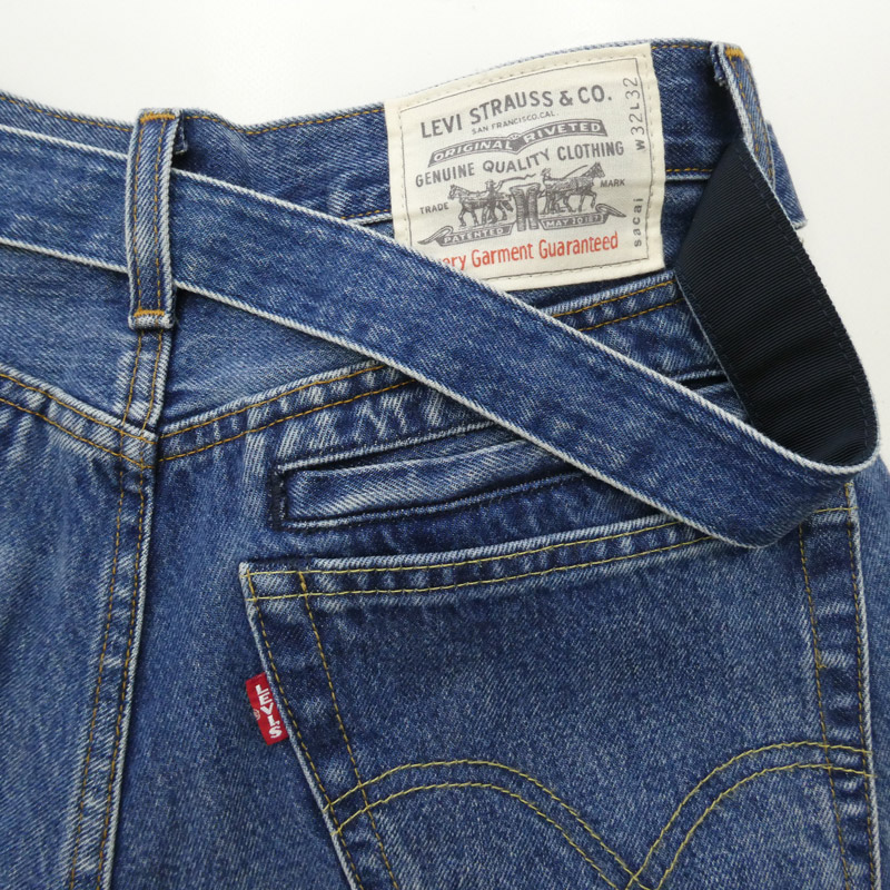 サカイ 25SS 25-0962S Denim Pants ベルテッド ワイド バギー デニム パンツ 買取実績 画像