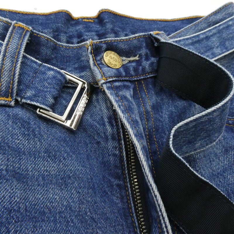 サカイ 25SS 25-0962S Denim Pants ベルテッド ワイド バギー デニム パンツ 買取実績 画像