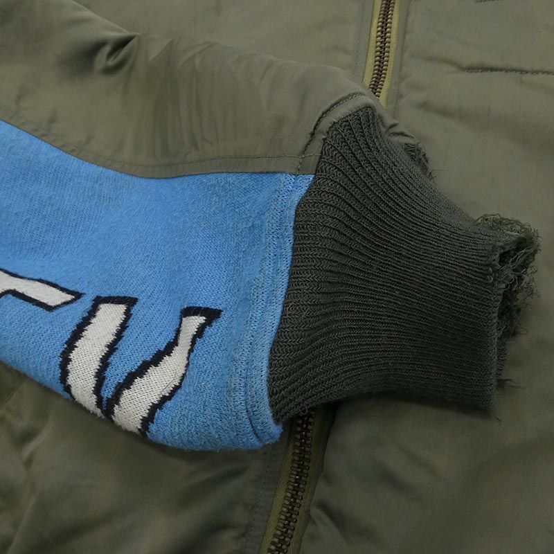 セントマイケル 24AW SM-YS1-0000-064 DAMEGE MA-1 ダメージ加工 ニット切替 フライトジャケット ブルゾン 買取実績 画像