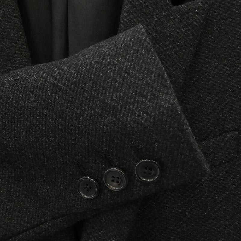 サンローラン 495443 Y039R ベロア 切替 ロング チェスターコート 買取実績 画像