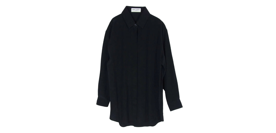 サンローラン 535980 Y100W シルク 長袖 シャツ ブラウス 買取実績