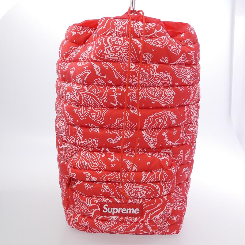 シュプリーム 22AW Puffer Backpack Red Paisley 買取実績