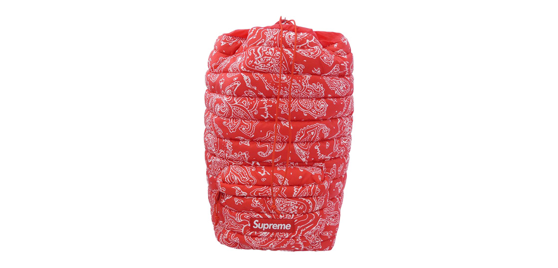シュプリーム 22AW Puffer Backpack Red Paisley 買取実績