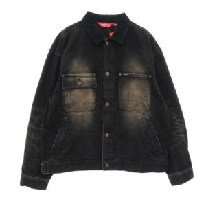 シュプリーム 25AW Distressed Selvedge Trucker Jacket Washed Black ディストレスト セルビッジ ウォッシュドブラック トラッカー デニム ジャケット 買取実績 画像