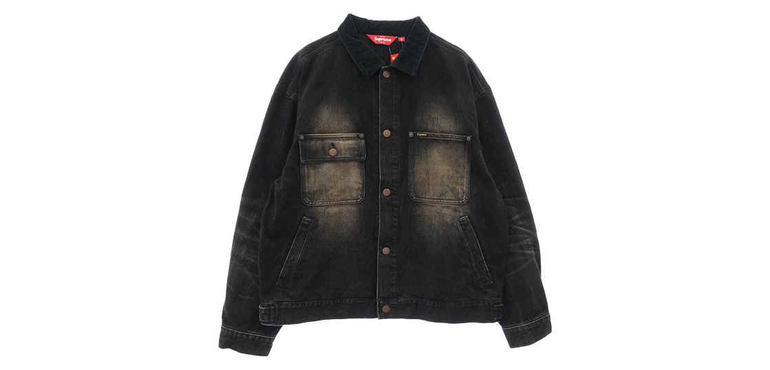 シュプリーム 25AW Distressed Selvedge Trucker Jacket Washed Black 買取実績