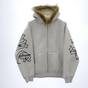 シュプリーム 25AW Faux Fur Zip Up Hooded Sweatshirt フェイクファー ロゴ刺繍 ジップパーカー 裏地ボア 買取実績 画像