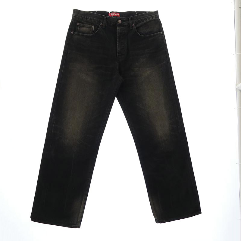 シュプリーム 25SS Distressed Loose Fit Selvedge Jean Washed Black 買取実績
