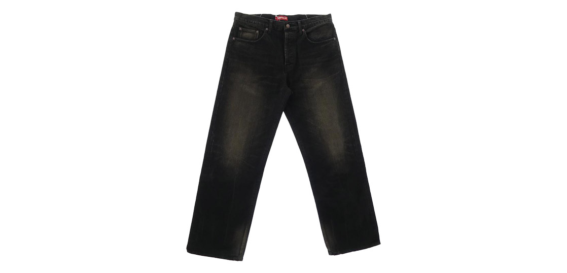 シュプリーム 25SS Distressed Loose Fit Selvedge Jean Washed Black 買取実績