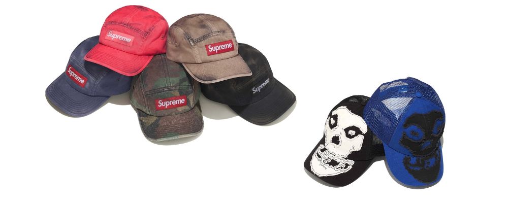 Supreme 2026SS Week7発売予定アイテムまとめ｜ブランド古着買取専門店LIFEOverdyed Camp Cap 9,350円 / Supreme/The Misfits® Mesh Back 6-Panel 12,100円画像