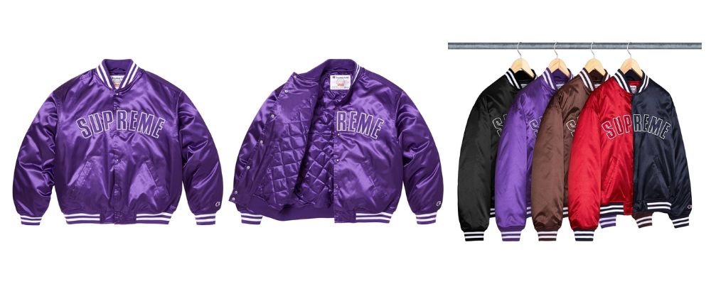 Supreme 2026SS Week8発売予定アイテムまとめ｜ブランド古着買取専門店LIFESupreme®/Champion® Satin Varsity Jacket 48,400円画像