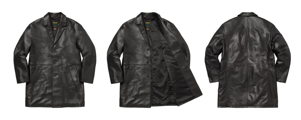 Supreme 2026SS Week9発売予定アイテムまとめ｜ブランド古着買取専門店LIFESupreme®/Schott® Leather Overcoat 209,000円画像