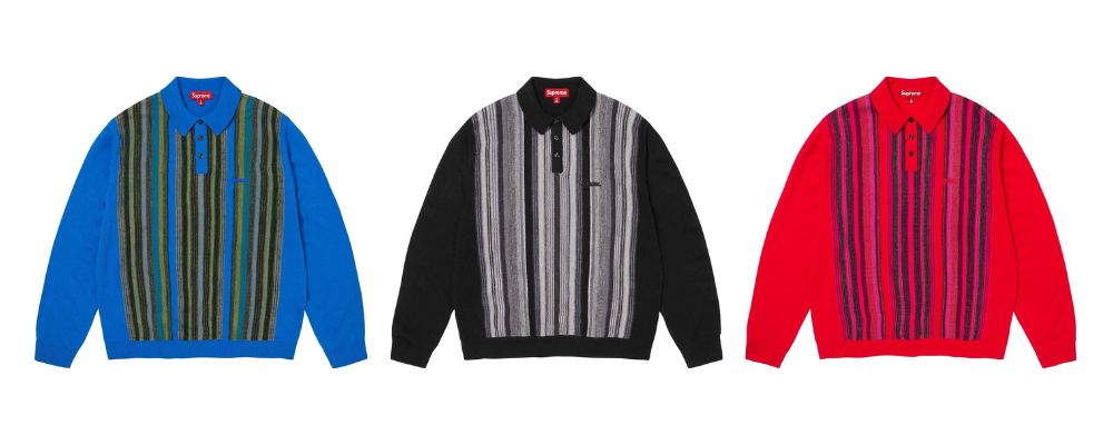 Supreme 2026SS Week9発売予定アイテムまとめ｜ブランド古着買取専門店LIFEMulti Stripe Polo Sweater 27,500円画像