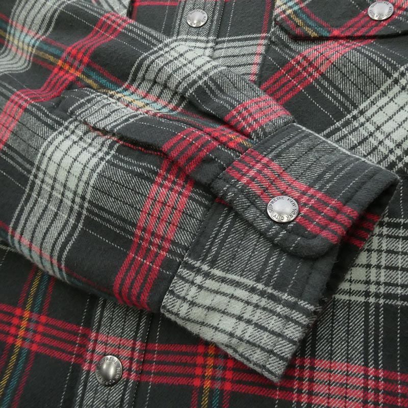 シュプリーム 26SS Quilted Lined Flannel Snap Shirt Black キルテッド ラインド フランネル スナップ シャツ キルティング ジャケット 買取実績 画像
