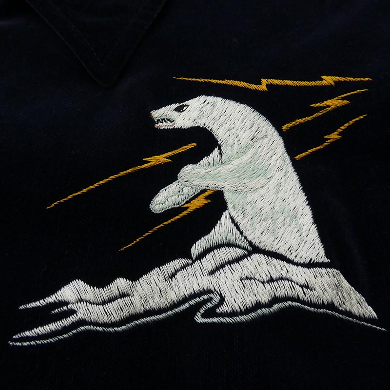 テンダーロイン 13AW T-SOUVENIR JKT 白熊刺繍 スーベニア スナップ ベロア ジャケット 買取実績 画像