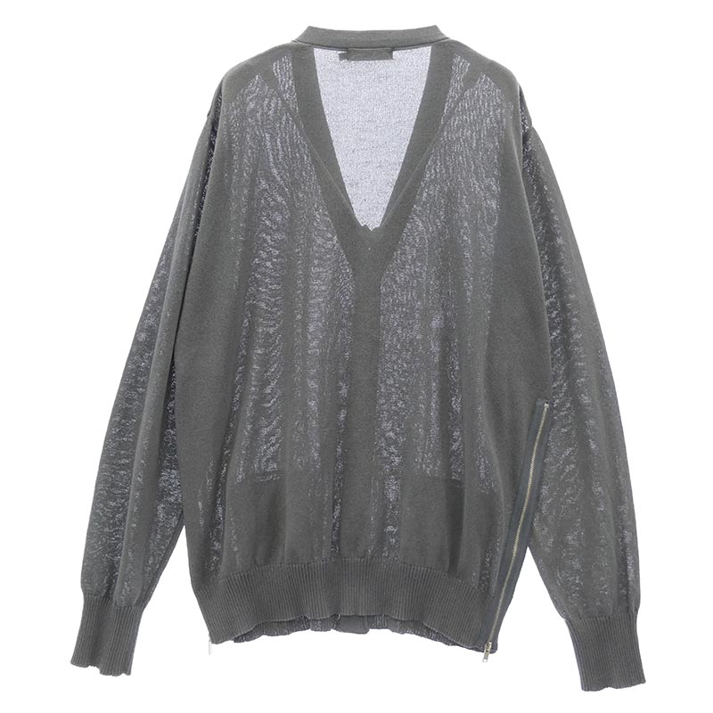 アンダーカバー 24SS UN-K0301 MONK CARDIGAN POLY PAPER YARN サイドジップ カーディガン 買取実績 画像